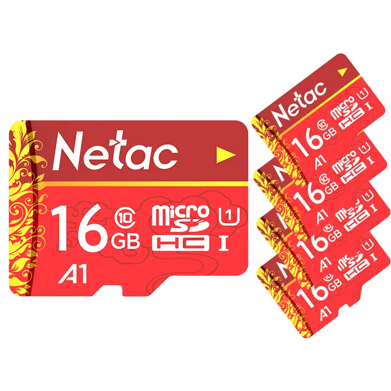 Netac 16GB Classe 10 SD TF Card Carte Mémoire Rouge OEM Couleur grande capacité dispositifs de surveillance à domicile, enregistreurs de voiture prix d'usine