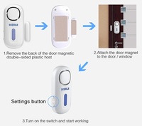KERUI-Alarma antirrobo de seguridad para el hogar, 120dB, control remoto, sensor inalámbrico para puertas y ventanas