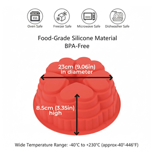 Easy Demold 6Pcs Cake <b>Baking</b> Tools <b>Silicone</b> Cake Molds With High-Temperature Resistant - Product Image 3