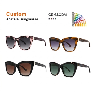 Nouvelles Lunettes de Soleil Polarisées Cat-Eye Surdimensionnées à Monture Complète 2025 – Tendance, Colorées, en Acétate, Protection UV 400 %, Unisexe, Vente en Gros - Product Image 1