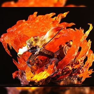 27cm/10.6 ''haute qualité lumineux démon tueur Rengoku Kyoujurou Anime PVC figurines en résine artisanat - Product Image 3