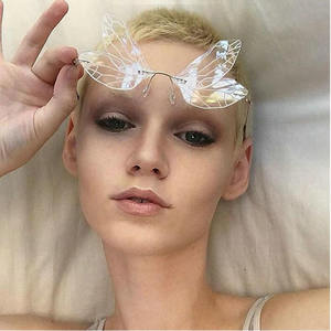 Lunettes de soleil Dragonfly unisexes, monture PC sans cadre, métal doré, protection UV400, type 3, légères, tendance et à la mode - Product Image 5