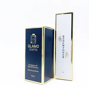 热卖最新设计纸盒包装适用于化妆品玻璃瓶套装定制护肤盒包装纸板303