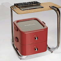 Boîte de rangement pour ongles multifonctionnelle moderne faite à la main haut de gamme, grande capacité, un seul niveau, salon, plastique portable
