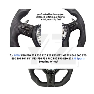 Volante de Cuero Completo Personalizado YZ para <span class=keywords><strong>BMW</strong></span> F30 F01 F02 F03 F04 F06 F07 F10 F11 F12 F15 F16 F18 F20 F25 F26 F20 F32 M3 M5 M6 - Product Image 2
