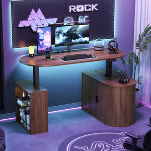 Scrivania da Ufficio Ergonomica Elettrica Regolabile in Altezza a Forma di L, Nuovo Design 2026, in Legno con Ampio Spazio di Archiviazione - Product Image 3