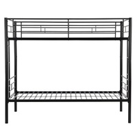 Garde-corps moderne noir convertible en métal pour lits superposés, garde-corps, design peu encombrant, pour chambre de garçons et de filles, hôtel et hôpital