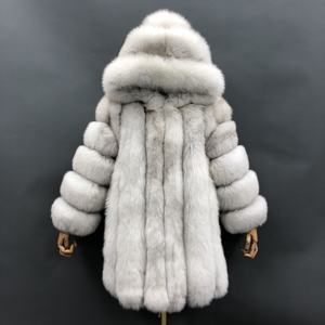 Manteaux en fourrure véritable pour femmes, style chic classique, hiver, <span class=keywords><strong>avec</strong></span> <span class=keywords><strong>capuche</strong></span> en fourrure - Product Image 1