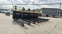 Chariot à palettes électrique HYDER nouvelle génération avec roues en caoutchouc pleines, capacité de 3 tonnes, batterie au plomb-acide, garantie d'un an, tout-terrain, électrique latéral