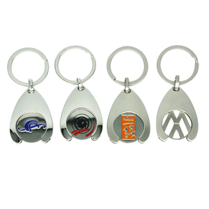 Trung Quốc Biểu Tượng Tùy Chỉnh Khuyến Mại Xe Đẩy Kim Loại Coin Chủ Giỏ Hàng Token Keychain - Product Image 5