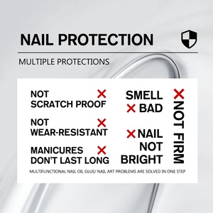 HONEY GIRL OEM 15ML UV LED Esmalte de uñas Super Shine Matte Clear Gel Top Coat No Wipe High Shine Base y Top Coat Esmalte de uñas - Product Image 2