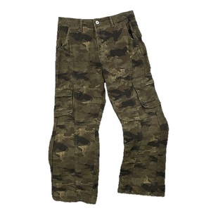 High Quality <b>Winter</b> Washed Breathable Wide Leg Baggy Straight Fit Hip Hop Camouflage Denim <b>Overalls</b> Men's - Product Image 2