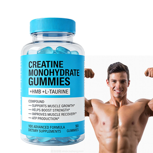 Complément pré-entraînement à marque privée OEM, pilules pour la croissance musculaire, gommes à la créatine 5000 mg, créatine monohydrate à force maximale - Product Image 1