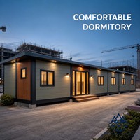 Maison modulaire intégrée préfabriquée de 40 pieds pour dortoirs du personnel, idéale pour les logements de chantier et les projets de camps de travail