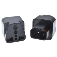 Adaptateur de prise universel vers C14 3 broches 10A 250V UK EU US vers IEC60320 adaptateur de convertisseur de Conversion mâle pour armoire PDU UPS