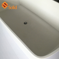 Baignoire de salle de bain au design exquis, pierre artificielle de Surface solide, Art acrylique, baignoire de lavage autoportante