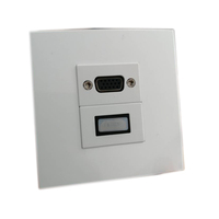 Connecteur audio intelligent populaire pour la maison, type à vis, plaque murale VGA HDTV 90 degrés, 86*86, style britannique