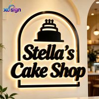 Panneau d'affichage LED rétroéclairé en acrylique 3D personnalisé, pour bureau, restaurant, maison, mariage, avec télécommande, transformateur à brancher, bâtiments, magasins