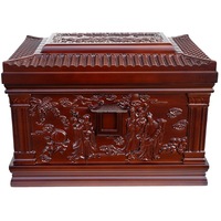 Urna Funeraria de Ébano Sólido Heaven Official Blessing, 34x24x24cm, Venta al por Mayor de Fábrica con Garantía de Calidad