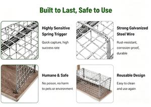 Trampa para Ratas Bestwin, Trampa de Metal Reutilizable con Alta Tasa de Captura, Control de Plagas en Interiores y Exteriores - Product Image 3