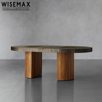 WISEMAX MÖBEL Nordic Vintage Wohn möbel Restaurant Natur marmor Küche Ovaler Esstisch Set 8 Stühle für den Hotel gebrauch