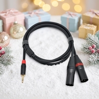 Câble audio stéréo 2,5 mm vers XLR, connecteur TRS 3,5 mm, gaine en PVC, blindage tressé, 3 m/5 m, mâle-femelle, pour microphone, haut-parleur