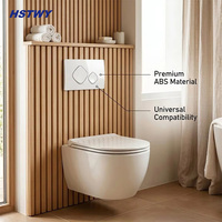 Plaque de commande de chasse d'eau encastrée en ABS de qualité supérieure pour réservoir de toilettes, avec double bouton-poussoir, finition chromée, équipement sanitaire, pièces de salle de bain
