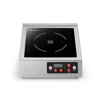 Chine Commercial 3500W Simple Brûleur Plat Cuisinière À Induction En Acier Inoxydable Table De Cuisson Bouton Contrôle Cuisine Machine ODM/OEM