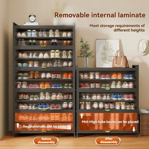 Meuble d'entrée design moderne pour la maison <span class=keywords><strong>Casier</strong></span> de rangement en acier durable et imperméable à grande capacité multicouche Armoire à <span class=keywords><strong>chaussures</strong></span> - Product Image 3