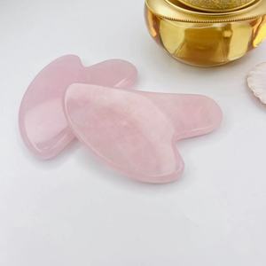 Factory Pink <strong>Gusha</strong> Heart Shape Jade <strong>Stone</strong> Facial Care Tools Massage Beauty Care Roller Heart Shape Tools - Product Image 2