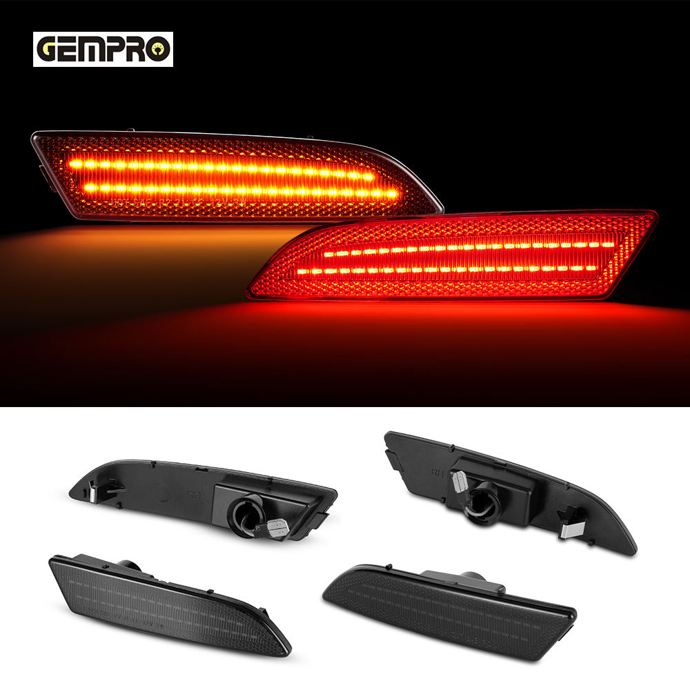 front amber rear red