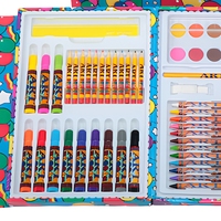 68PCS COLOR BOX ART SET 1 RÈGLE 12 MARQUEURS Boîte à dessin en bois Art Set