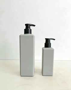 Bouteille carrée en plastique de 500 ml, noire, avec pompe à lotion, rechargeable, pour huile essentielle, shampoing, après-shampoing et <span class=keywords><strong>gel</strong></span> <span class=keywords><strong>douche</strong></span> - Product Image 5