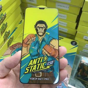 ESD antiestático borde curvo grande <span class=keywords><strong>King</strong></span> <span class=keywords><strong>Kong</strong></span> Gorilla 9h Protector de pantalla de vidrio templado transparente alto para iPhone 16 15 14 13 <span class=keywords><strong>Pro</strong></span> - Product Image 1