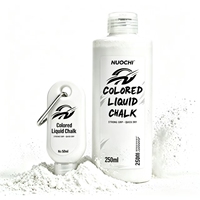 Craie liquide personnalisée avec couleur et logo pour les propriétaires de marques, programme OEM ODM, 50ml 100ml 200ml 250ml, séchage rapide, adhérence soyeuse
