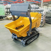 Mini-dumper hydraulique robuste de 500 kg : Transporteur sur chenilles diesel de 5,5 CV pour la construction et l'utilisation en verger