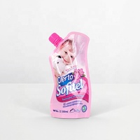 Sac de pochette d'emballage debout flexible imprimé personnalisé avec poignée de bec pour savon liquide de biberon