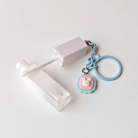Tube de gloss à lèvres personnalisé avec logo, boîte d'emballage, tube en plastique vide pour gloss à lèvres avec pendentif porte-clés