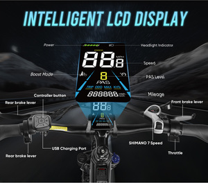 26-Inch High Configuration <b>Electric</b> Bicycle for Adults EU Warehouse 36V500D Steel Frame with Integrated 15ah Lithium Battery - Product Image 4