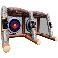 Jeu de lancer de hache gonflable interactif avec cible de fléchettes collantes en PVC commercial pour la location événementielle