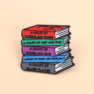 Shmik Fantasy Romance Romans par l'auteur américain Sarah émail métal drôle épinglettes broches Badges bijoux - Product Image 1