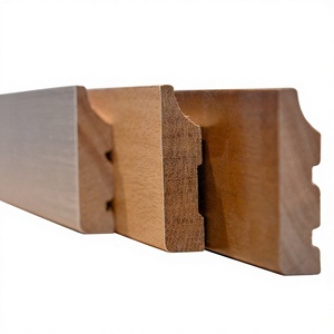 Plinthe en bois massif Pometia Pinnata, profil plat 60 mm, peinture à base d'eau, 28 couleurs - Product Image 1