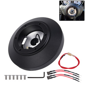 Adaptador de Volante F56H de 4 Orificios de Aleación de Aluminio Negro para Actualización de Toyota Supra BMW F30 - Product Image 1