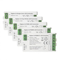 Contrôleur de bande LED intelligent Tuya Zigbee RGBW RGBCCT PWM Dimmer 360W Charge maximale compatible avec Alexa Google Assistant