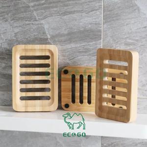 Escurridor de fregadero de cocina respetuoso con el medio ambiente, soporte de jabón, bandeja de jabón, jabonera de madera de bambú para ducha y baño - Product Image 4