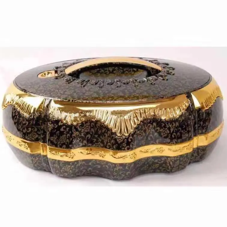 Golden and Black ABS Thermal Food Warmer