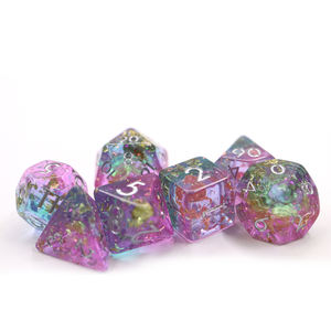 Настраиваемый набор миниатюрных полупрозрачных многогранных кубиков для <span class=keywords><strong>RPG</strong></span>/D&D из смолы - Product Image 2