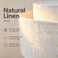 Plafonnier semi-encastré moderne en tissu avec 3 prises E26/E27 pour la vente en gros