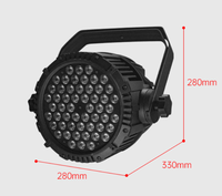 IP66 DMX512 54 Leds 3W RGBW éclairage de scène extérieur boîtier de matrice en aluminium Par lumière pour les événements de scène de fête de mariage d'hôtel