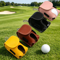 Mini sac de golf étanche en cuir PU, pochette pour balles de golf, sac de rangement portable à fixer à la ceinture, porte-tee, accessoire de golf pour golfeurs